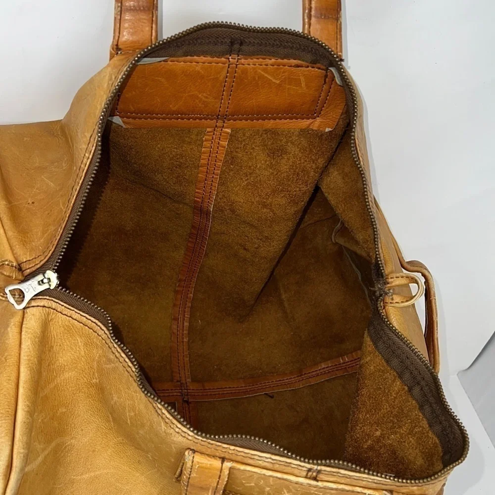 Vintage 16” Belting Leather Zip Duffel Bag